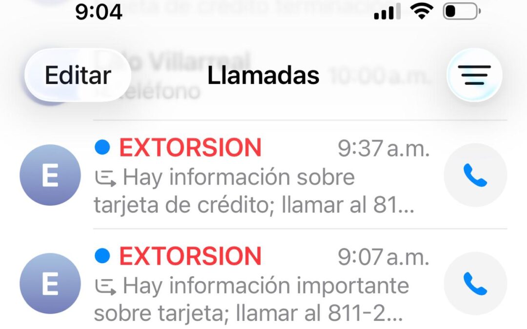 Ahora extorsionan por actualización de número de celular