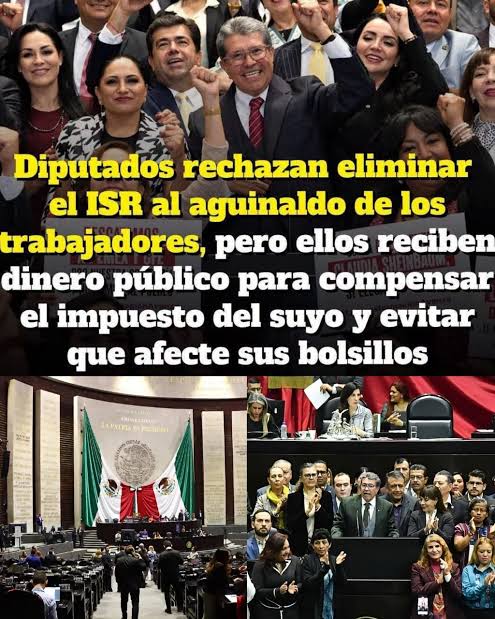 Diputados rechazan propuesta de quitar el ISR del aguinaldo de los trabajadores.